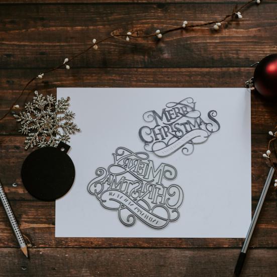 Christmas Die Cut Merry Christmas Letters DIY Carbon Steel Anti-corrosion Smooth Edge Cutting Die Decorative Crafts