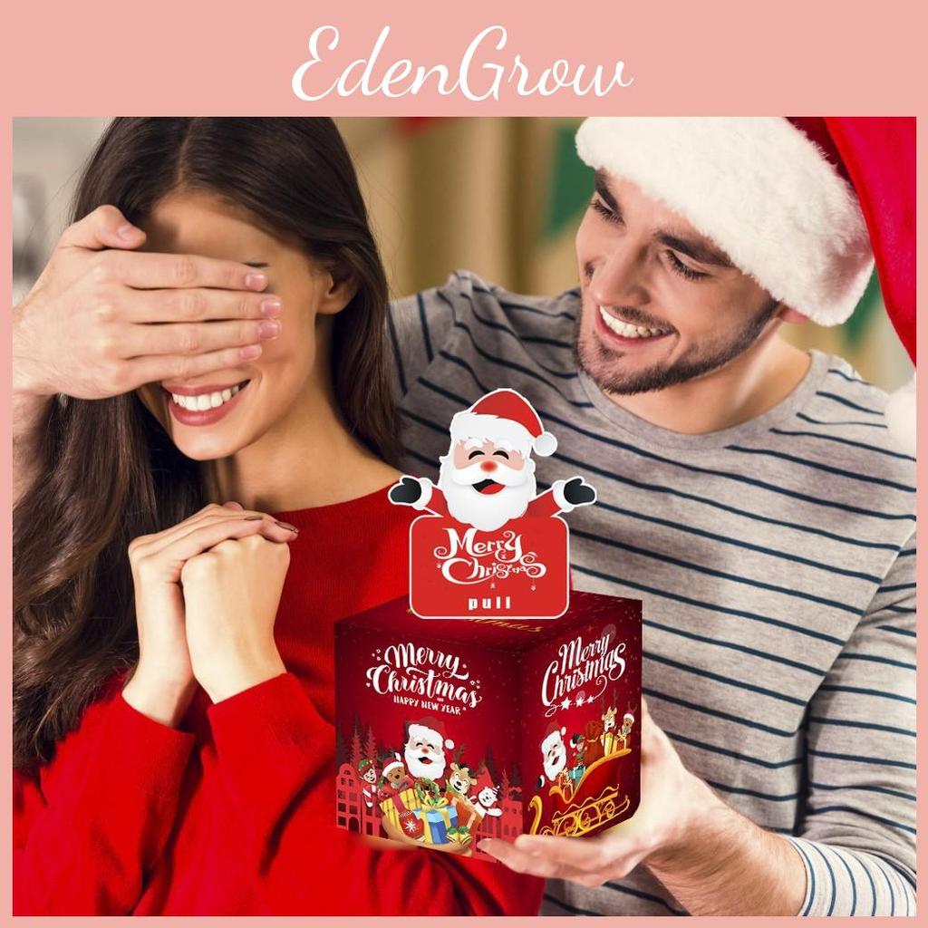 Gift Christmas Surprise Box With Santa Decor For Festive Events Gift Exchange