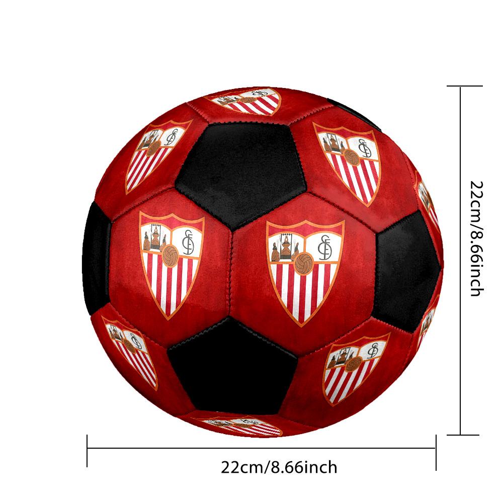 1PC Sevilla logo size 5 soccer ball PrahaIndoor Soccer Ball Colorful All Ages Machine Stitched PVC Competition Ready Durable High-Bounce