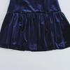 Velvet Bow-Decorated Sleeveless Slim Dress - European & American Style 9388072