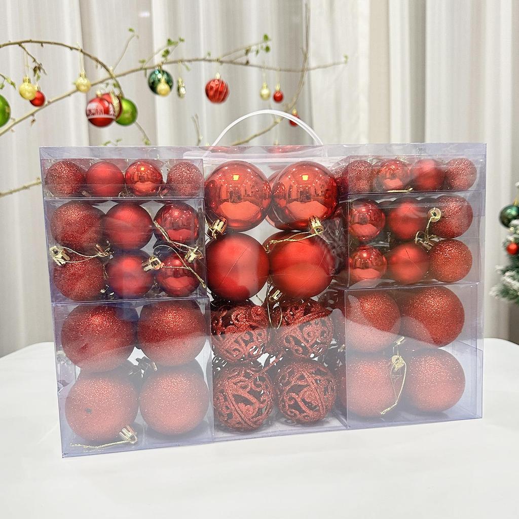 100-teilige farbige hohle Weihnachtsbaumkugeln (3-6 cm)