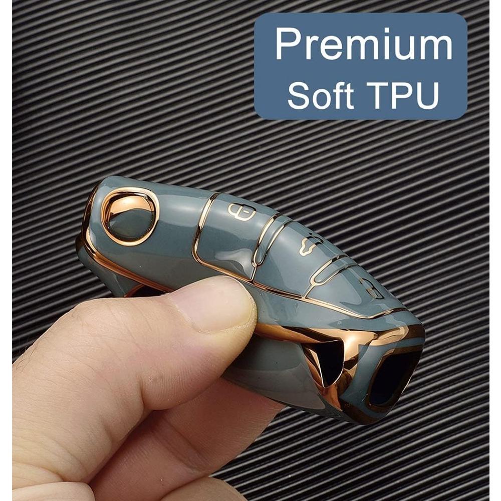 Volkswagen Schlüsselanhänger-Abdeckung, hochwertiger weicher TPU 360 Grad Schutz Schlüsselanhänger-Abdeckung Volkswagen Jetta Golf Polo MK6 Passat Tiguan Schlüsselanhänger