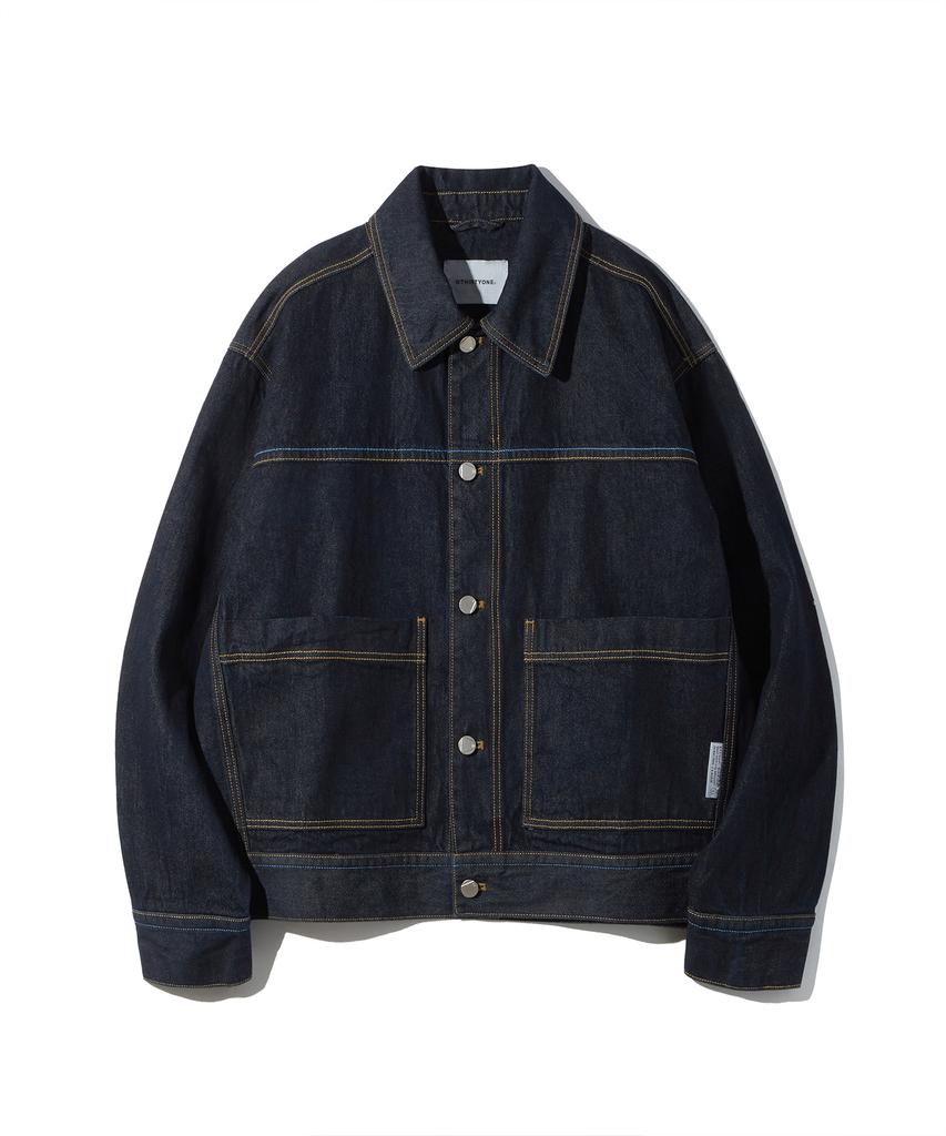 Dthirtyone Contrast Stitch Denim Jacket (Indigo)