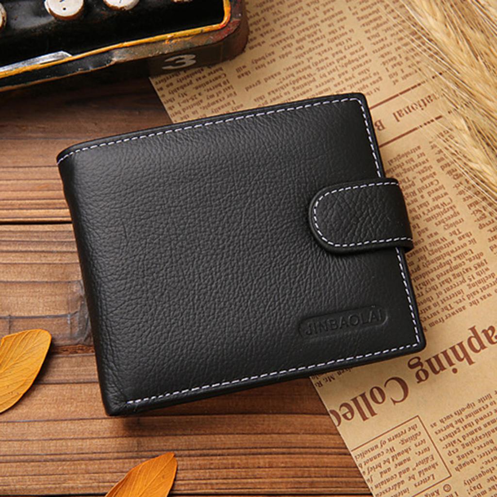 Genuine Leather Mens Wallet Premium Product Real Cowhide Wallets For Man Short Wallet Portefeuille Homme Short Purses