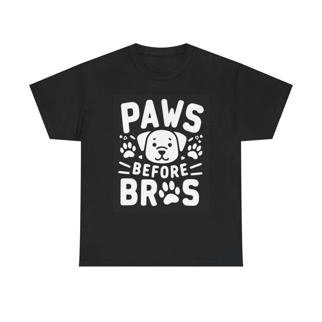 Men's and Women's T-shirts Paws Before Bras Graphic