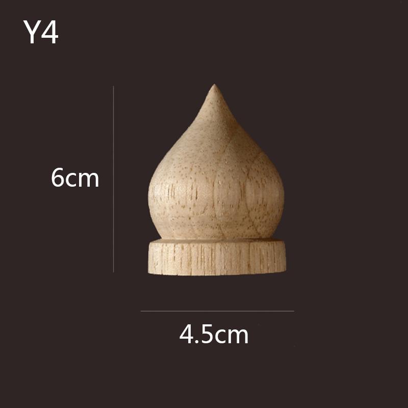 Escultura em madeira Arca Perna Circular Pé de madeira Móveis Bola cilíndrica Aplique Kawaii Decoração de quarto Decoração de escada de leão de madeira