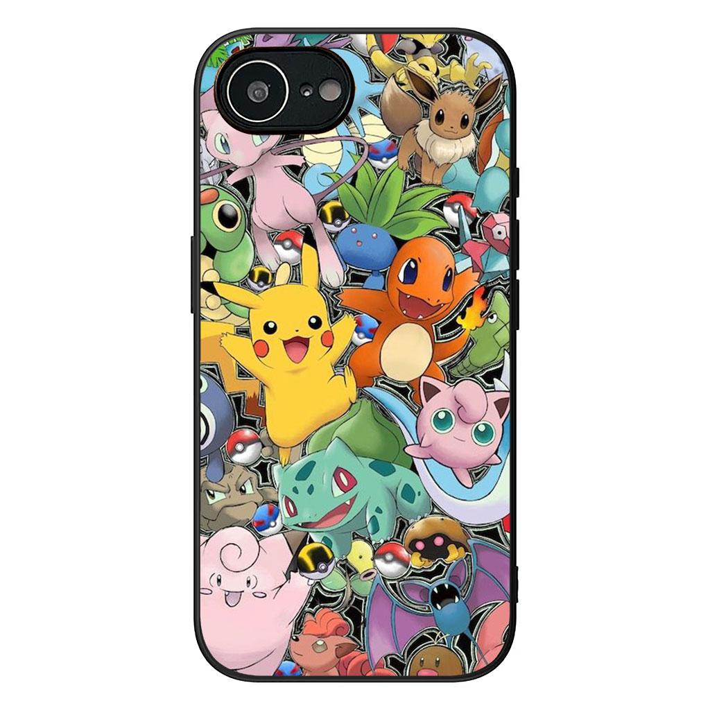 Charmander P-Pokemons Mewtwo P-Pikachus Phone Cover for Apple iPhone 16 15 14 Plus 13 12 Mini 17 Pro Max + ProMax 16E Air Case