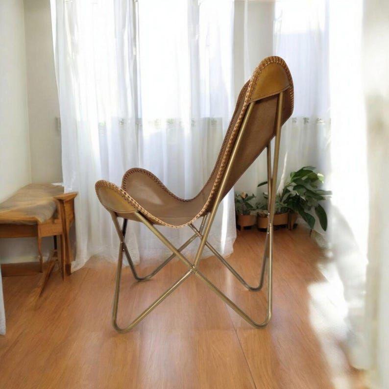 Butterfly Leather Chair – Eco-Friendly Handmade Leather, Perfect for Living Room or Home Office Decor"