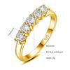 Szjinao Certified 5 Stone Moissanite Diamond Ring Woman Silver 925 Brilliant Trendy Jewelry For Engagement Gift Girl  D