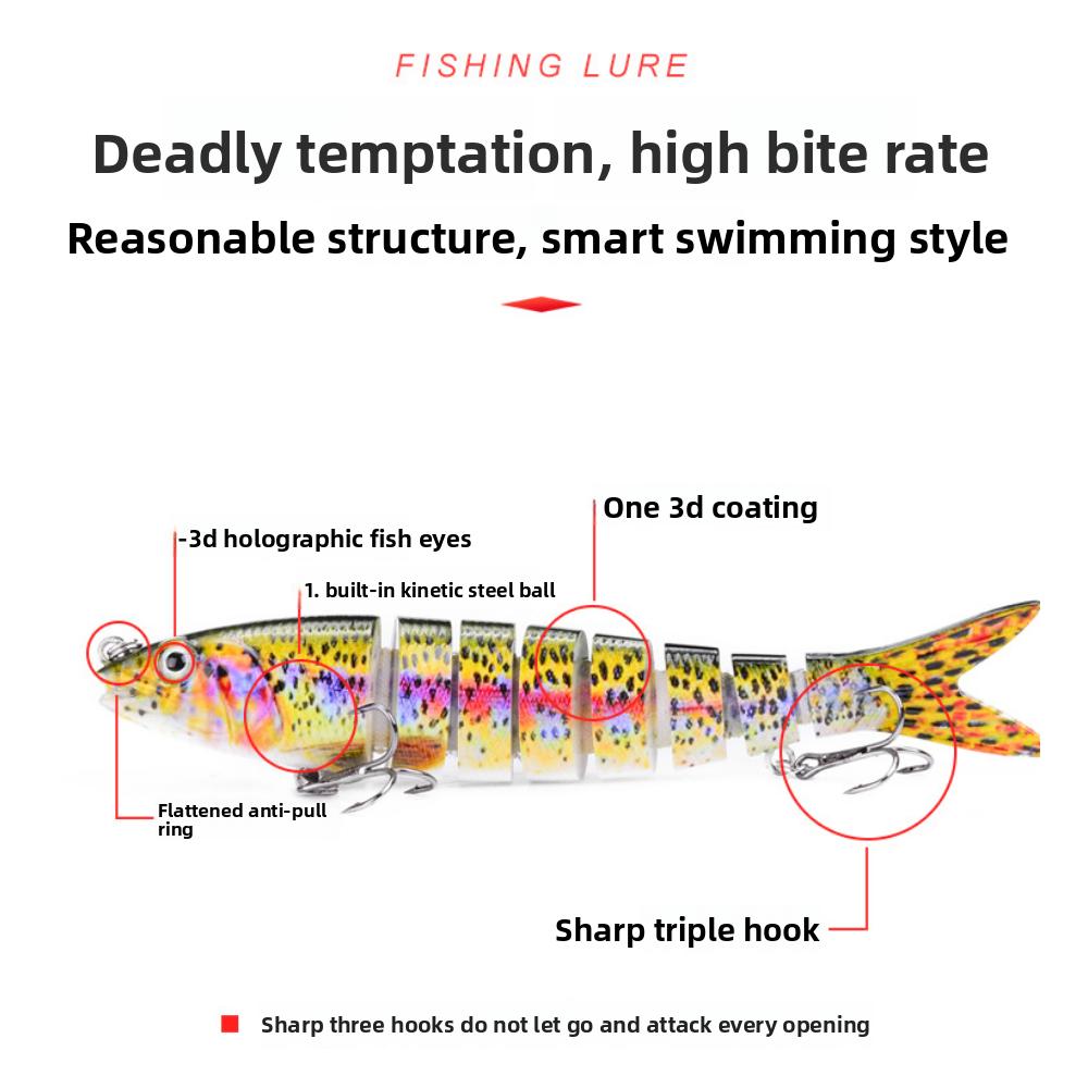 Set of Multi-section Luya Bait 8-section Fish Freshwater Sea Fishing Bait Hard Bait Luya Bait Is Sold Far Away 13.5cm