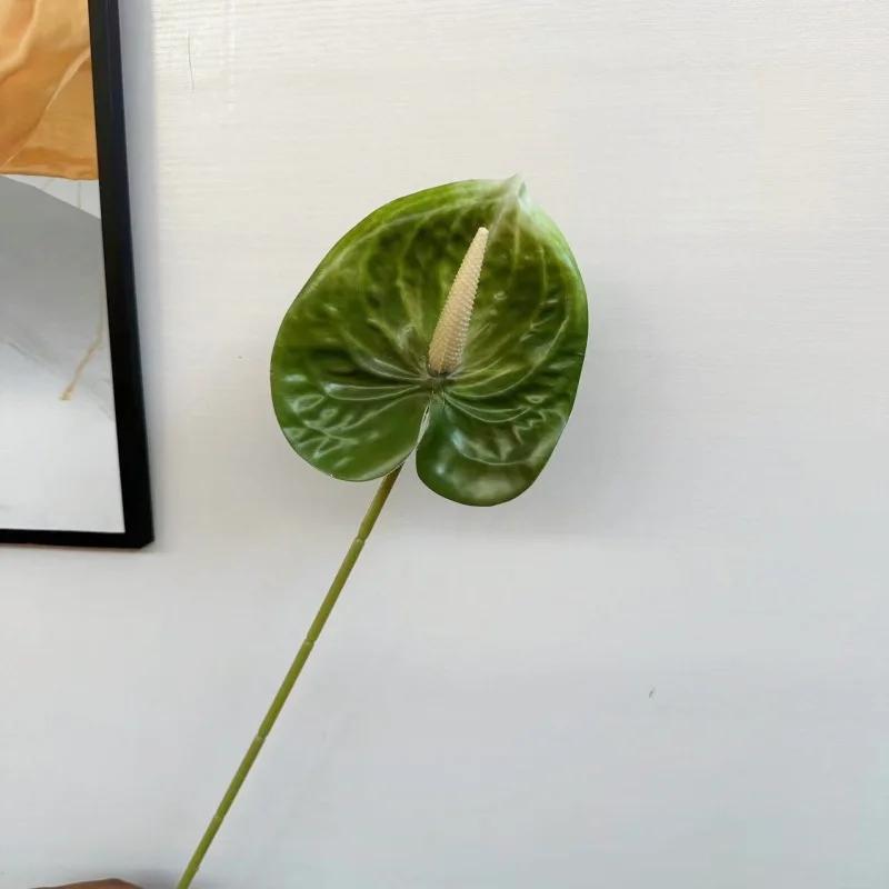 10Pc/lot 3D Printing Palm Artificial Flowers Wedding Hall Layout Home Decoration Fake Anthurium Flowers Party Flower Arrangement