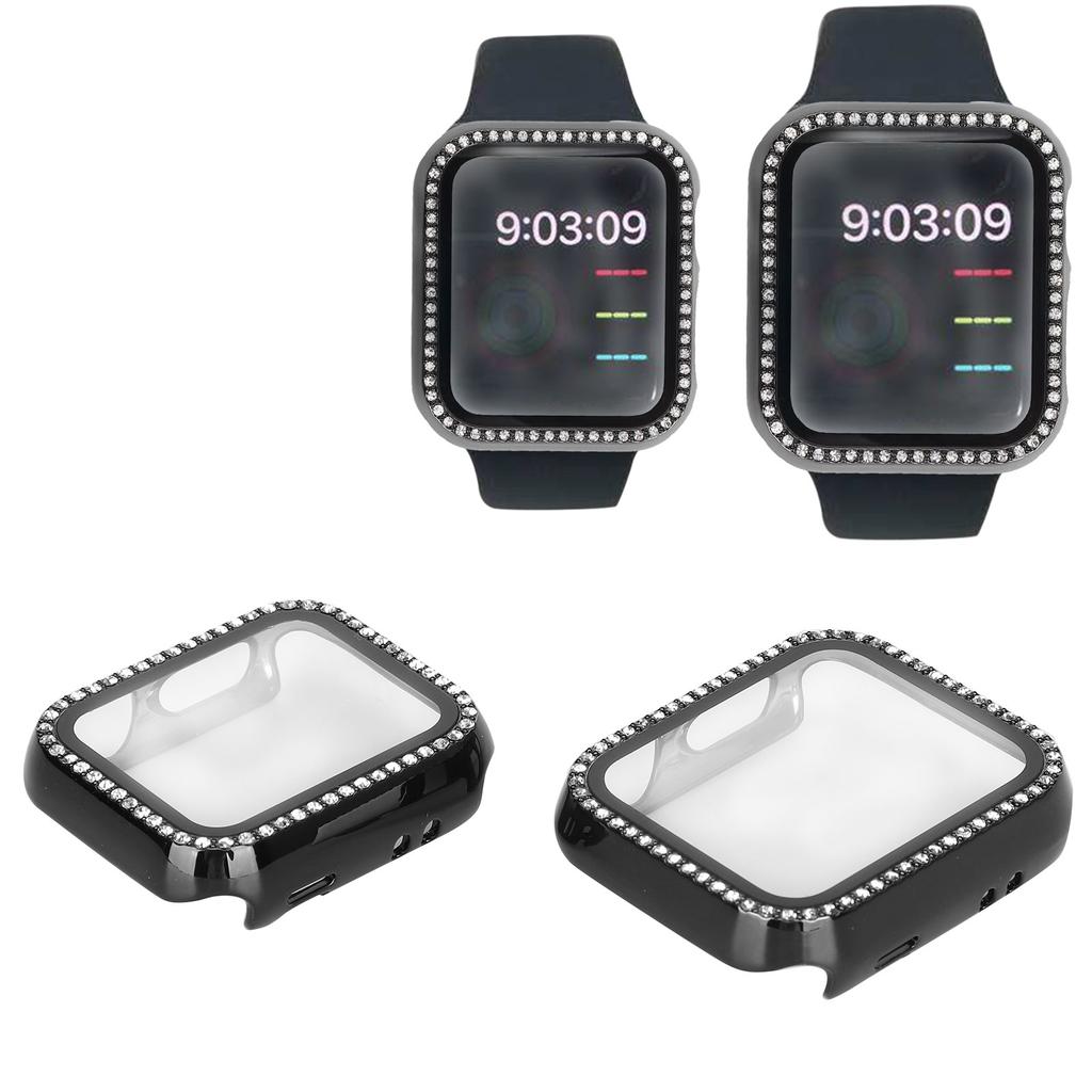 Protecteur de Boîtier de Montre Brillant Bling Couverture de Boîtier de Montre Protecteur d'Écran pour Montre-Bracelet IOS Série 3