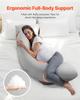 VEVOR Pregnancy Pillows, L-Shaped Maternity Pillow for Pregnant Women