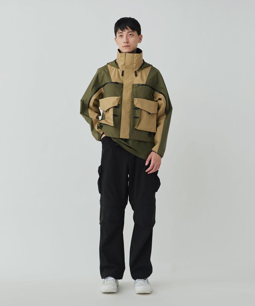 Snow Peak Toned Trout 3L Wading Jacket Cap, Size LOLIVETT2510-JK01, Perfect for Camping, Outdoor Activities, and Festivals.