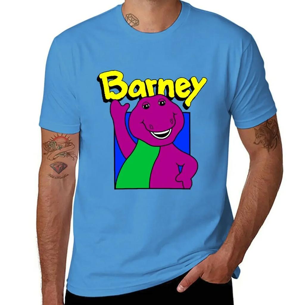 Barney Ve Arkadaşları Tişört Anime Siyah Estetik Giyim Unisex İçin Egzersiz Tişörtleri
