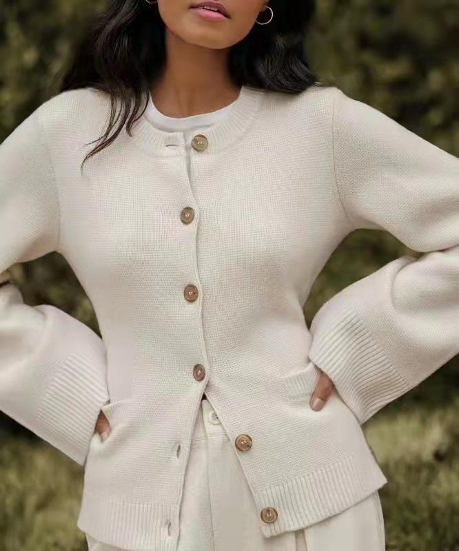 Damen Europäischer & Amerikanischer Weicher Strick Cardigan - Frühling & Herbst Lässiger Stil Pullover