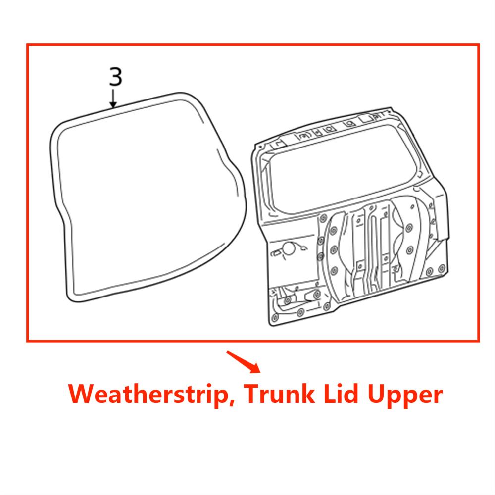 Rear Trunk Lid Weatherstrip for RAV4