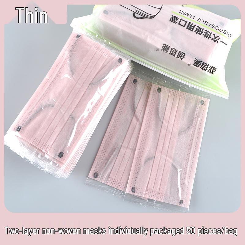 Disposable Breathable Summer Face Mask - Single and Double Layer, Black & White
