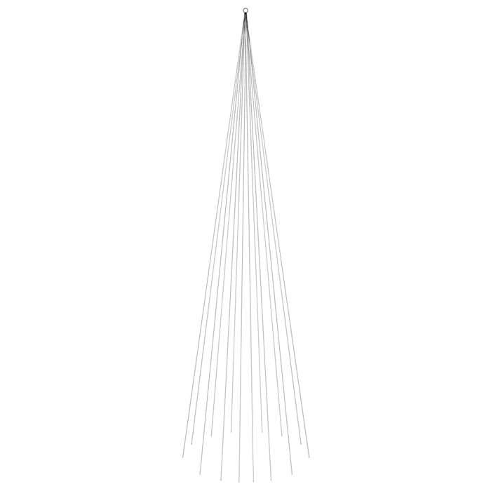 VidaXL Sapin de Noël sur Mât de Drapeau Ornement de Fête Décoration de Vacances Arbre de Noël de Jardin Extérieur 1134 LED 343533