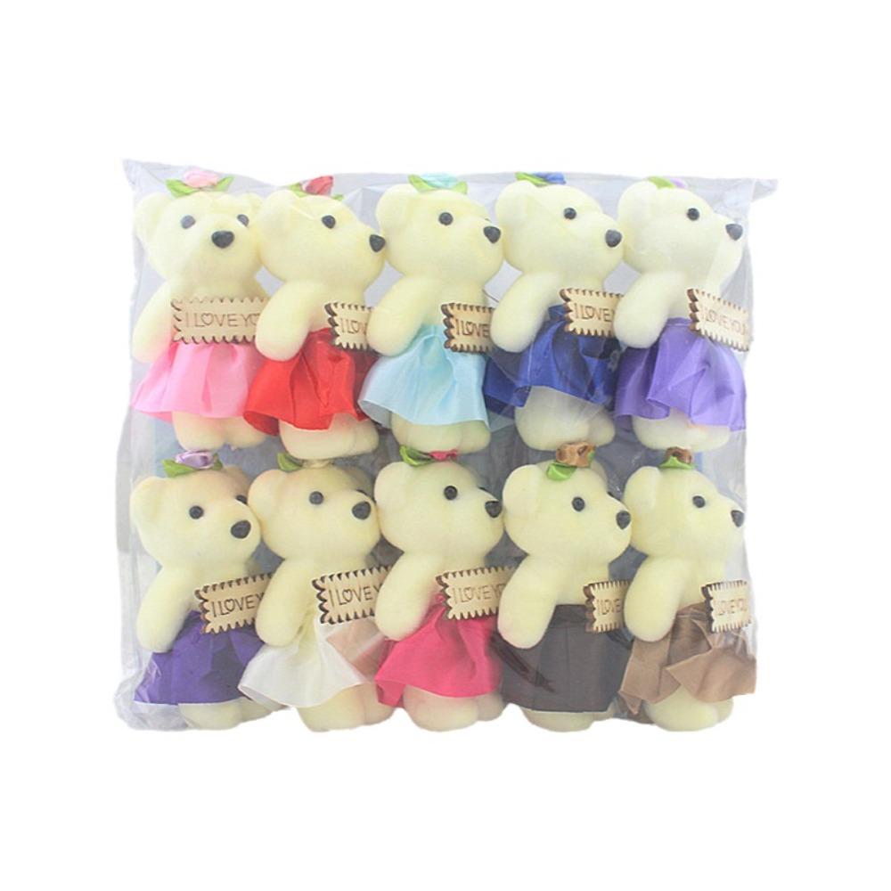 10 adet/takım Peluş Bebek Ayı Peluş Köpük Oyuncaklar Köpük Ayı Karikatür Buket Bebek Sevgililer Günü