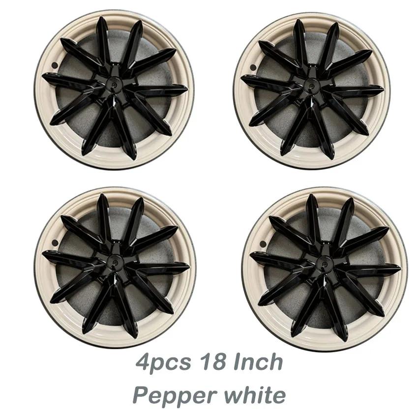 4PCS Hub Cap Car For Tesla Model 3 2017-2023 18 Inch Wheel Cap Replacement Automobile Wheel Hubcap Full Rim Cover Accessories