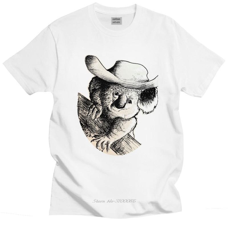 Funny Bear Koala Tshirt Men Streetwear Fashion T Shirtt ShortSleeve Animal Summer Tshirt Cotton Slim Fit Tee Tops Clothing S