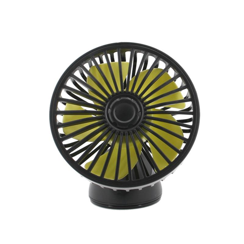 Portable Car Fan With Suction Cup 3 Speeds 5V USB Dashboard Cooling Air Circulator Fan 5 Blades For Vehicles Home