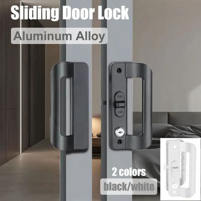 With Key Anti-theft Door Lock Set with Handle Sliding Door Handle Replacement  Household Hardware