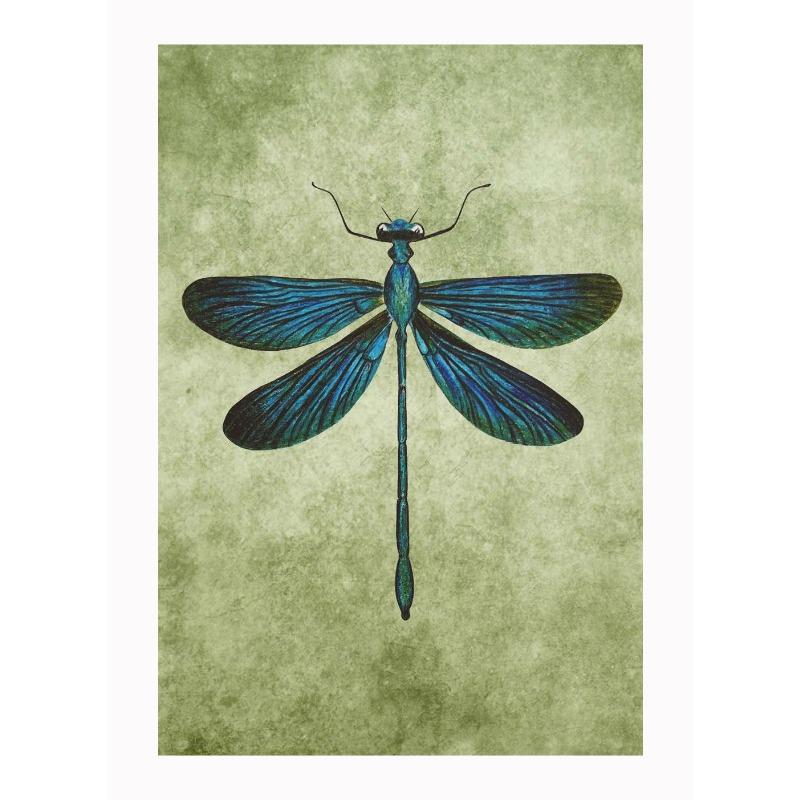 Interesting Retro Natural Cartoon Insect Art Poster Canvas Printing Living Room Bedroom Children's Room Home Decoration Gift