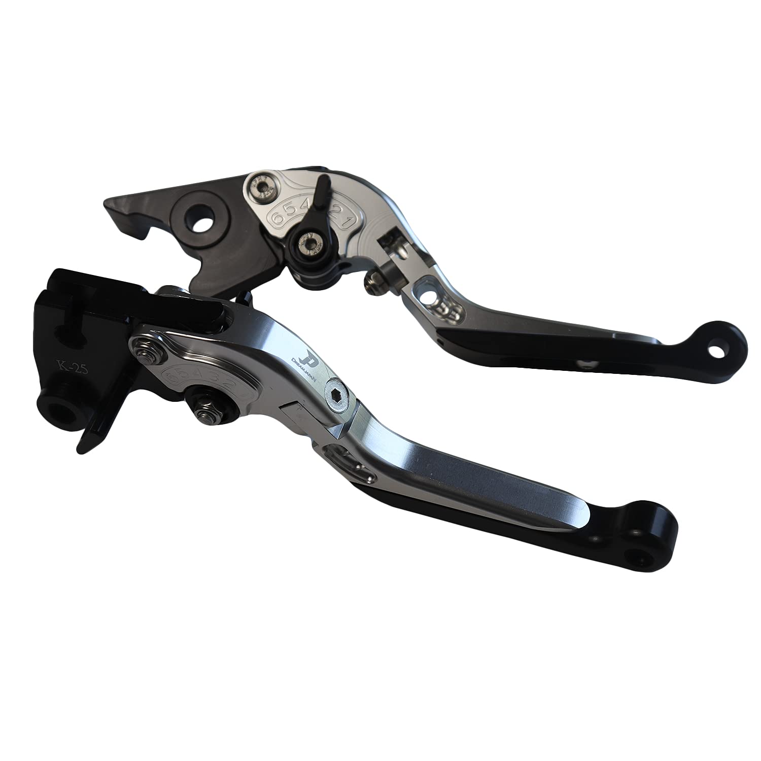

Bike, Brake, Clutch Lever, Left and Right Set, Ninja250/R/SL Z250/SL Z125, PRO D Tiger, серебряный