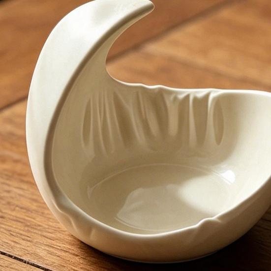 Storage Box Moon Shape Design 3D Printed Organizer Smooth Edges Space Saving Container for Desktop Small
