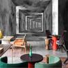 Carta da parati moderna 3D Spazio Oscuro Murale Corridoio Soggiorno Sfondo Interno Carta da parati Carte da parati Decorazione Casa