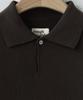 Leopeusaideu Plain Collar Knit Dark Brown