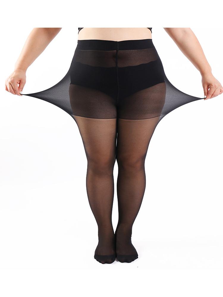 

3Xl 4Xl 20D Tights Anti-Hook Tear Resistant Super Elastic Seamless Pantyhose Plus Size Sheer Pantyhose Leggings Female 3XL