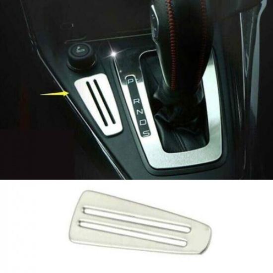 For Ford Focus 2015-2018 Central Console Card Slot Panel Trim Silver Steel 1PCS