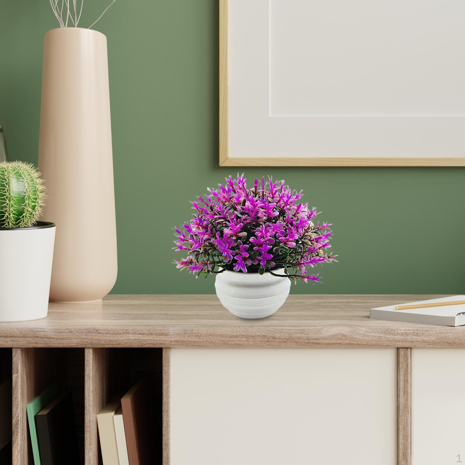 

Искусственное растение в горшке. Украшение бонсай. Маленькие растения для violet red