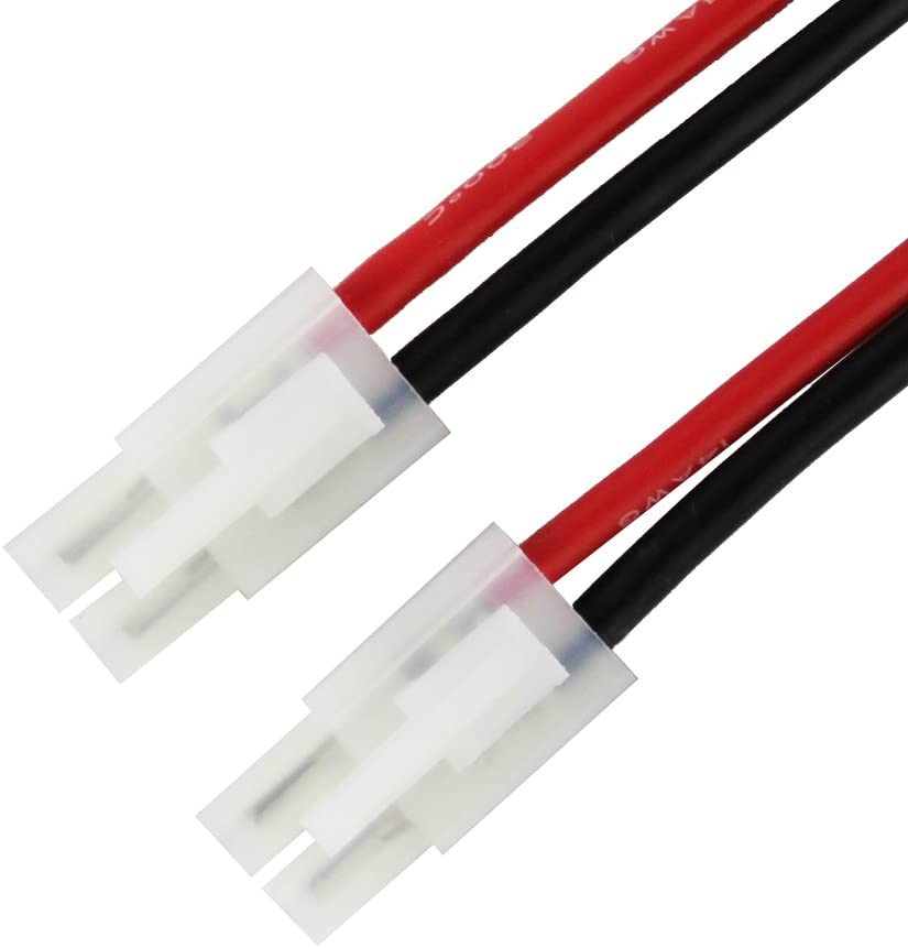2PCS Tamiya to 4mm Gold Banana Plug Charging Cable | 14AWG Silicone Wire | 30cm Length | For RC Batteries and Chargers