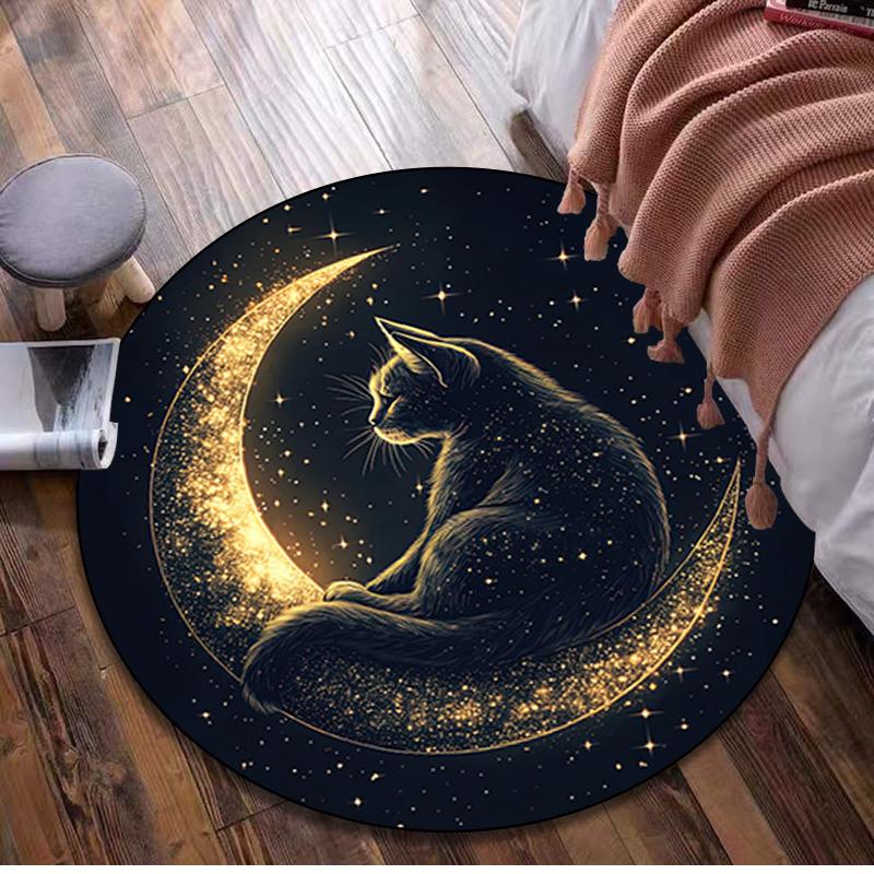 Animal Circular Rug Office Decorative Carpet For Living Room Bedroom Door Mat Floor Rug Computer Chair Area Rug