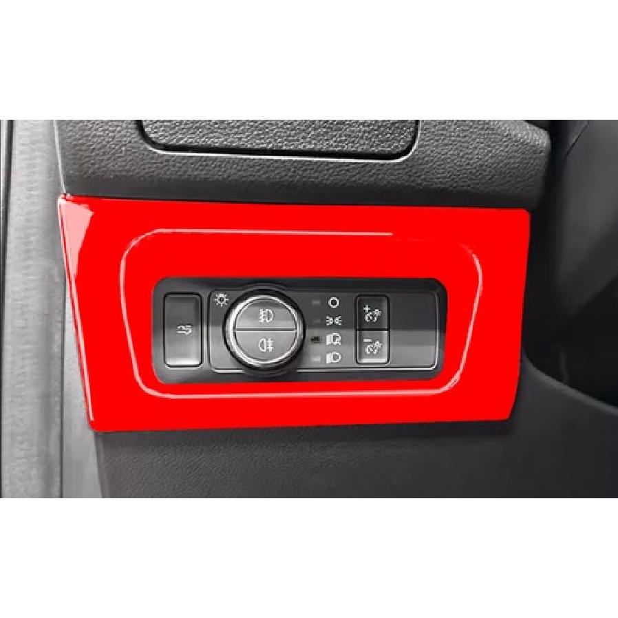 Headlight Switch Control Frame Cover 1PCS For Ford Ranger -2024 Bright Red
