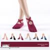 Non-Slip Strappy Split-Toe Yoga Socks - Five-Finger Combed Cotton for Indoor Sports & Pilates