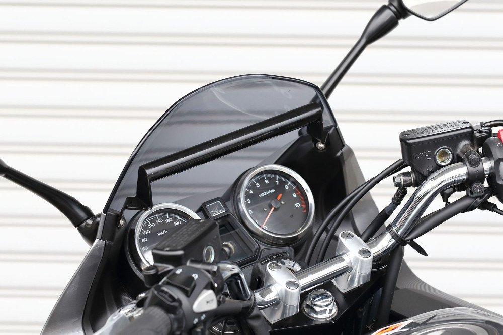 Kijima Motorcycle Handlebar Mounting for Parts, Bar, Steel, CB400SB/CB1300SB ('14-), 22.2mm, Black, 204-0692