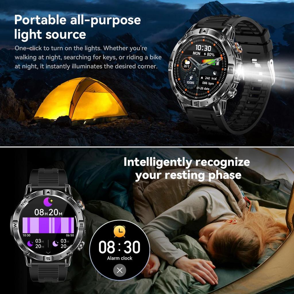 Smartwatch QTLLBT with 100+ Sports Modes, Answer/make Calls, Fitness Activity Tracker, Pedometer, Custom Watch Faces, Weather