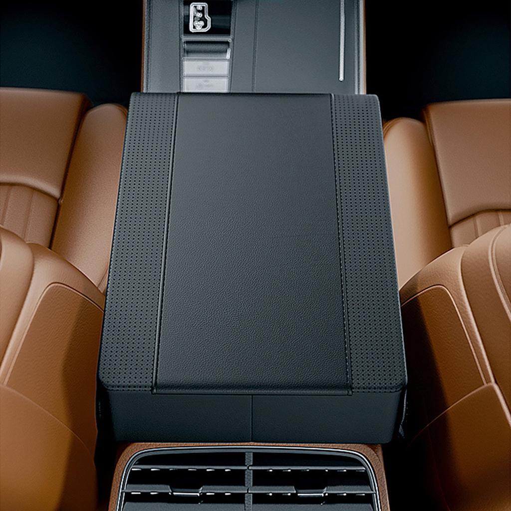 Car Armrest Storage Box Mat Leather and Memory Foam Car Center Console Cover Armrest Heighten Cover Car Accessories