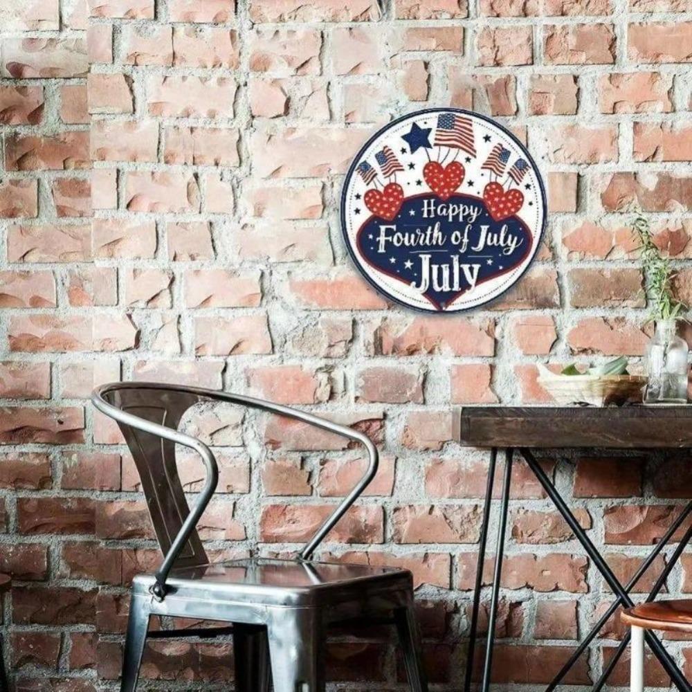 Fourth of July Patriotic Metal Wall Art Home Decor Outdoor Indoor American Flag Gift