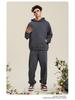 2025 Autumn Men's Basic Heavyweight Terry Cloth Hoodie - Trendy American Brand, Solid Colors, Unisex Design.