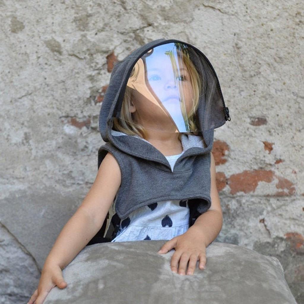 

Full Protective Face Wear Clear Hooded Hat Child Reusable Removable Free Size