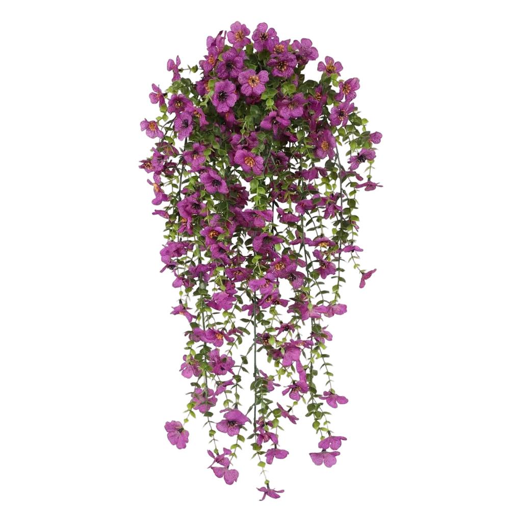 Artificial Hanging Flower Realistic Silk Garland with Cascading Leaves for Indoor Outdoor Decoration