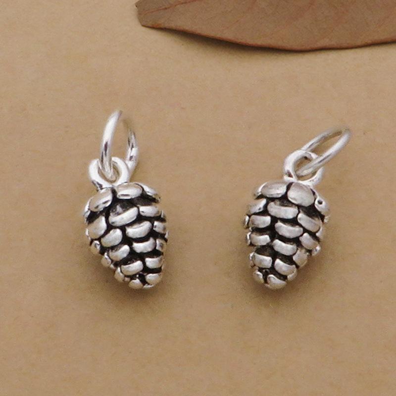 925 Silver Earring DIY Jewelry Accessories Small Red Pendant Base Charms for Woman Jewelry Bracelets Accessories