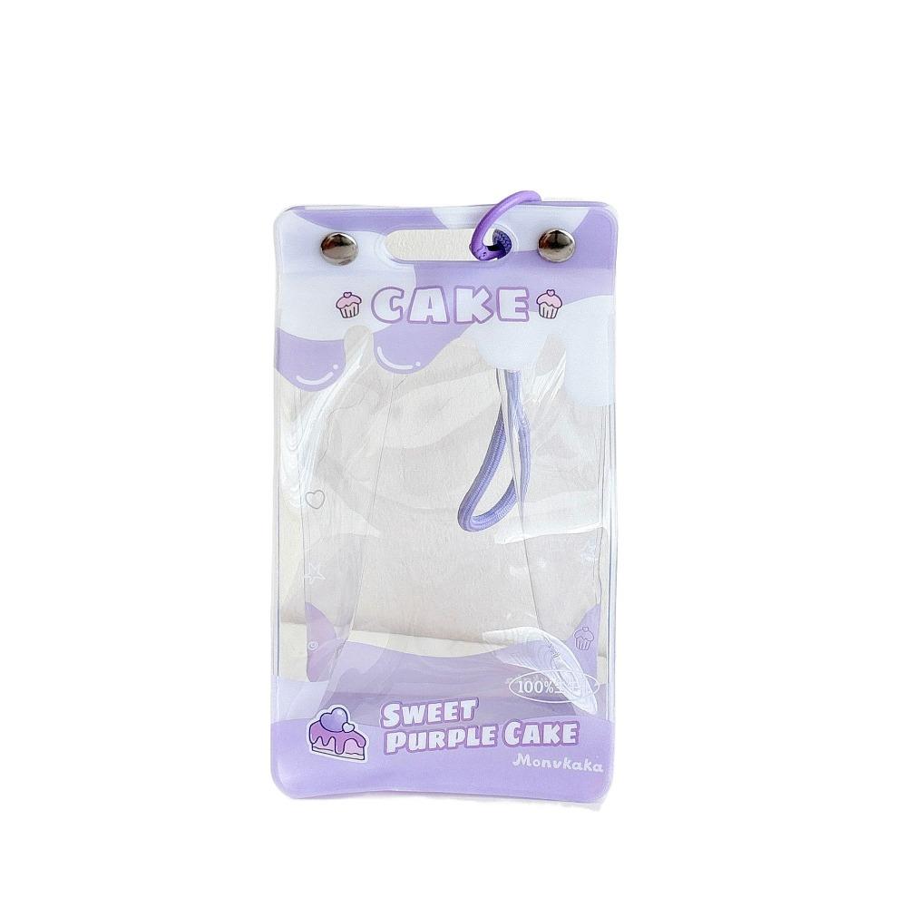 

PVC Plush Dolls Storage Pouch Transparent Dolls Outdoor Bag Data Cable Storage Bag for 13cm Dolls фіолетовий