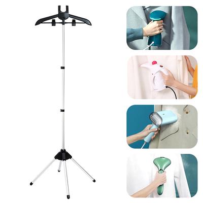 Clothes Steamer Holder Aluminium Alloy Standing Garment Hanger Height Adjustable Foldable Steam Rack for Home Travel